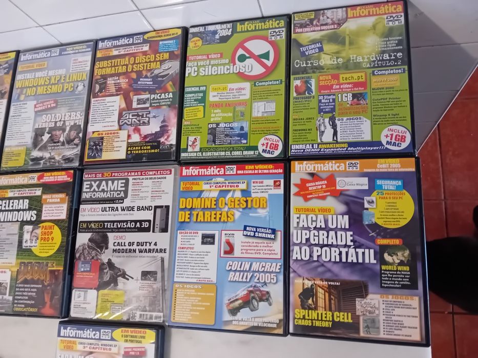 Conjunto de 17 DVDs Informática