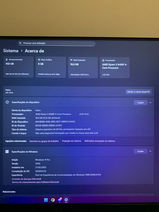PC Gaming RTX 4060 + Monitor 180Hz | Setup Completo | Como Novo
