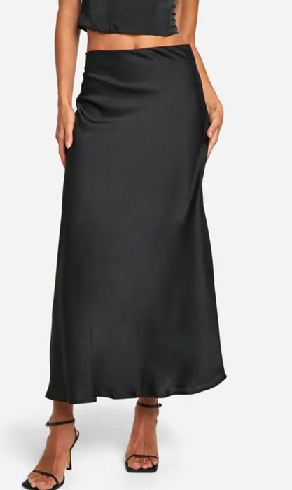 Спідниця жіноча міді атласна zara M,юбка шелк zara M,L