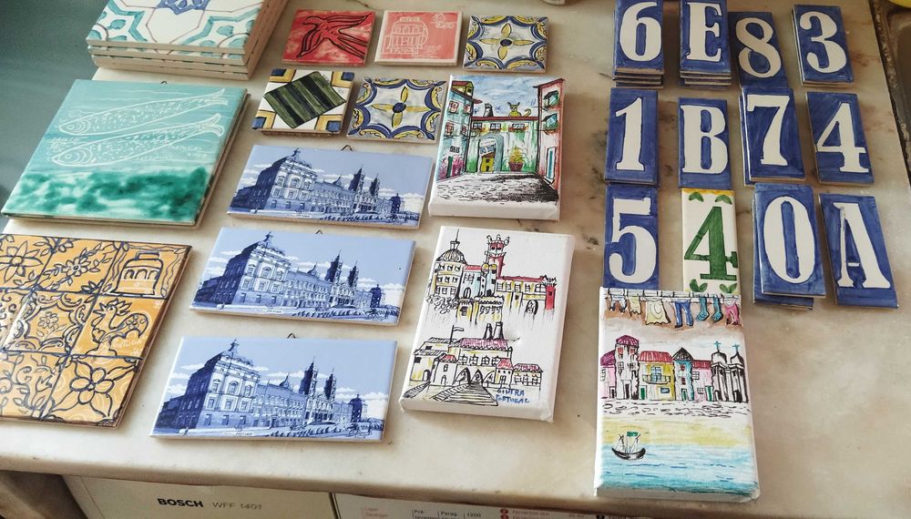 azulejos Vários letras números
