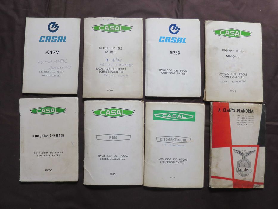 Catálogos manuais Casal Famel EFS Macal SIS Sachs Flandria motorizadas antigas