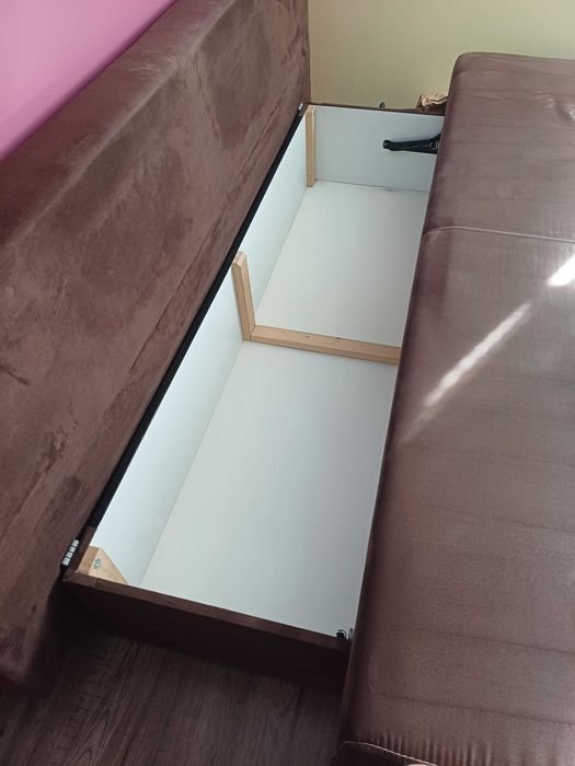 Sofa rozkladana brazowa