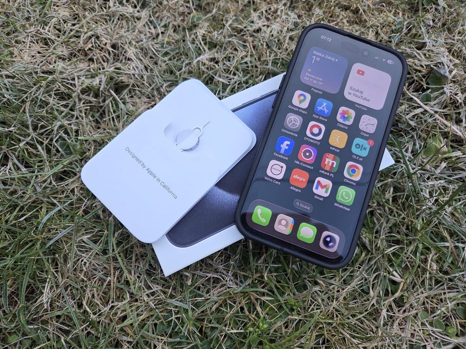 Aple Iphone 15 pro 256 BLU MAT stan idealny etui case