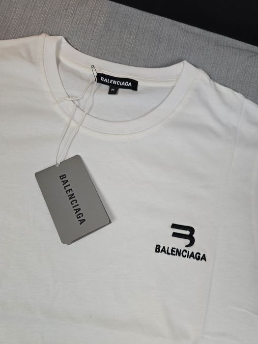Koszulka męska tshirt Balenciaga biała krótki rękaw premium M-XXXL