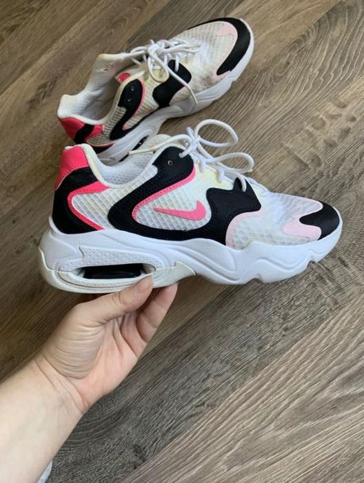 Кросівки nike air max 2x білі з рожевим кроссовки Найк