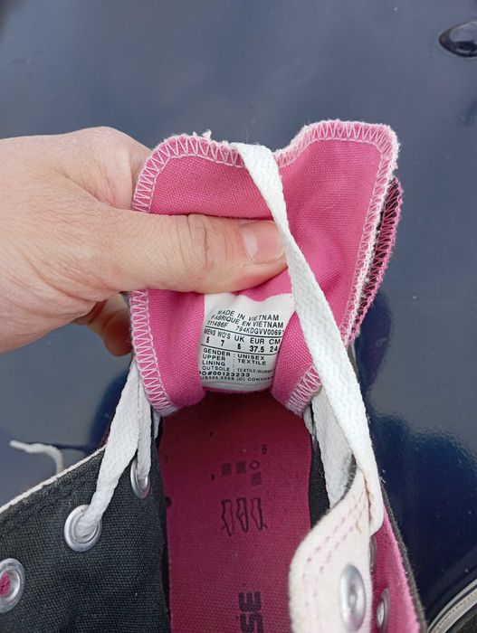 Converse Chuck Taylor All Star Two Fold High-top preto/ rosa