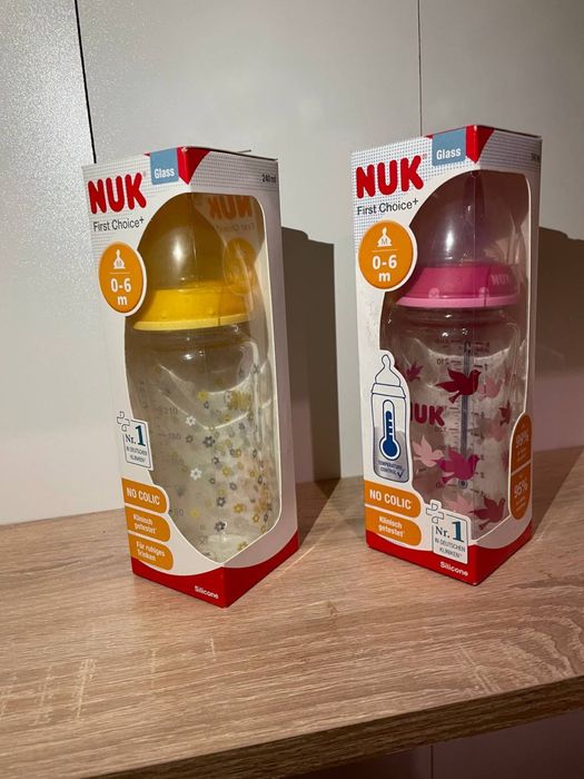 Скляні пляшечки для годування NUK 0-6м