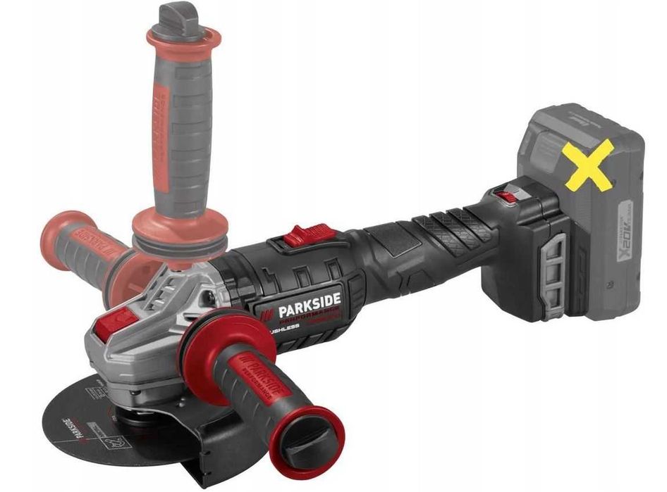 PARKSIDE akumulatorowa szlifierka kątowa Ø125mm 20V w walizce PPWSA 20 Li