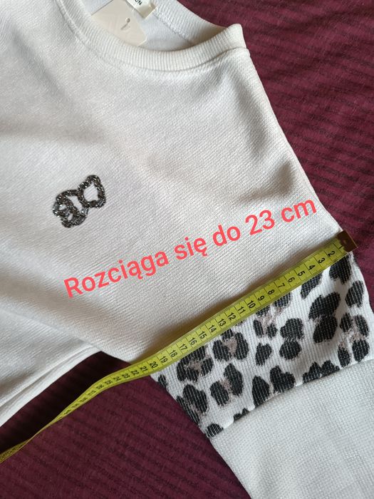 Bluzka biała z wzorem panterki