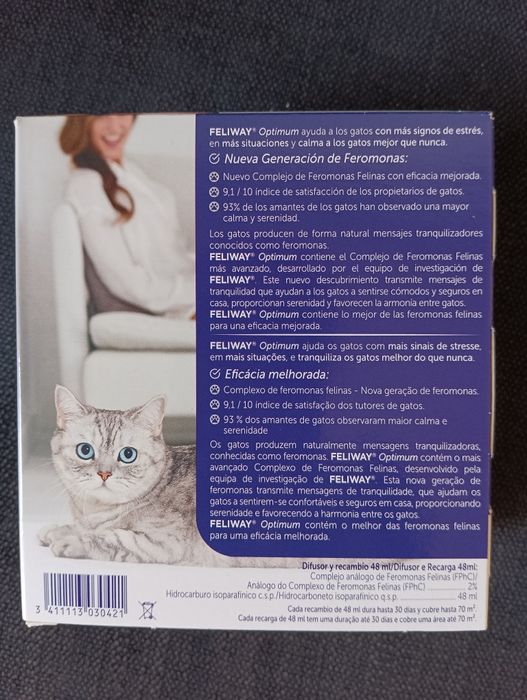 Difusor elétrico de feromonas Feliway Optimum para acalmar gatos