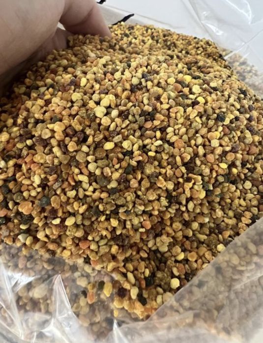 pyłek, pyłek pszczeli kwiatowy kolorowy miód pasieki słoik