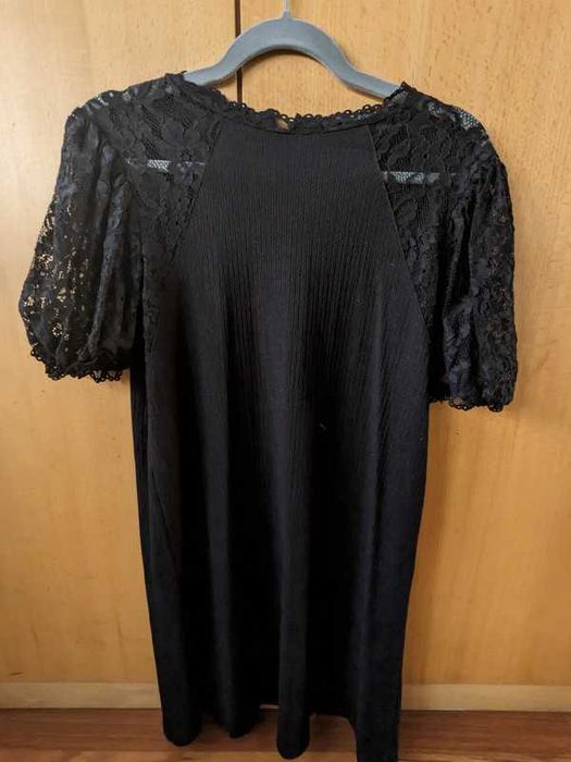 Vestido midi preto Zara