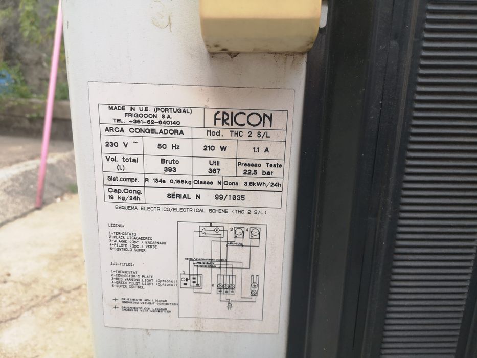 Arca congeladora horizontal 367 litros