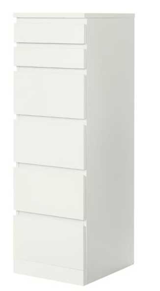 Duas Cómodas com 6 gavetas de 2 tamanhos diferentes