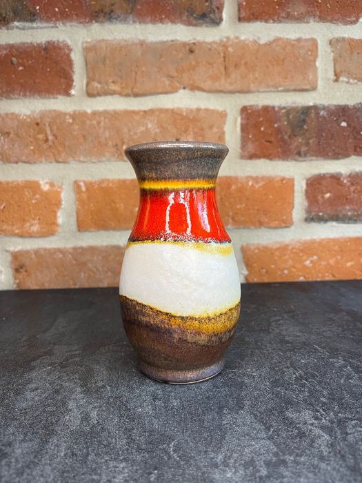 Ceramiczny wazon Fat Lava West Germany. Stara ceramika vintage