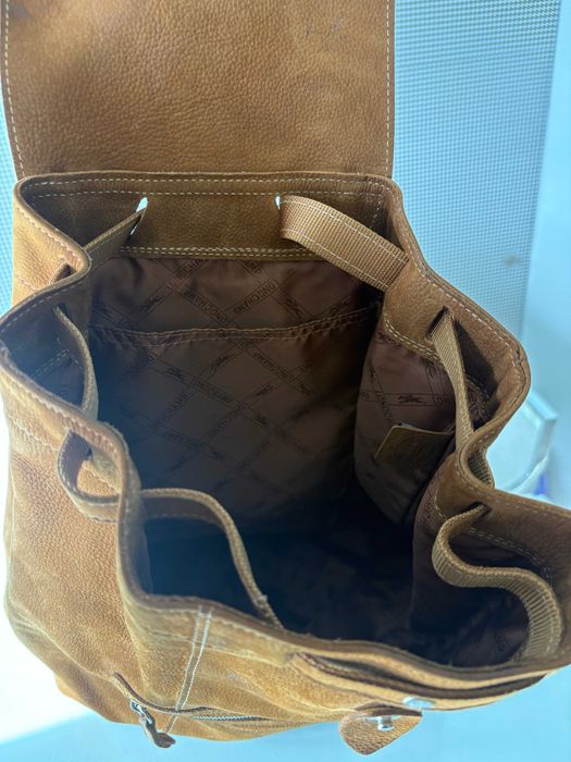 Mochila Longchamp camel autêntica