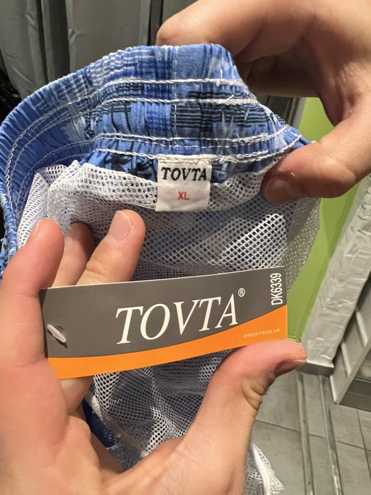 Hawajskie kąpielówki niebieskie nowe spodenki krótkie