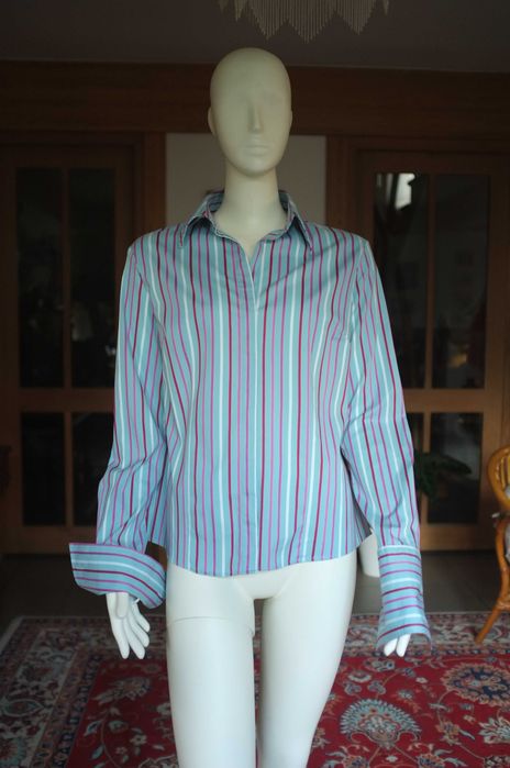 elegancka błękitna koszula Hawes and Curtis ekskluzywna designerska