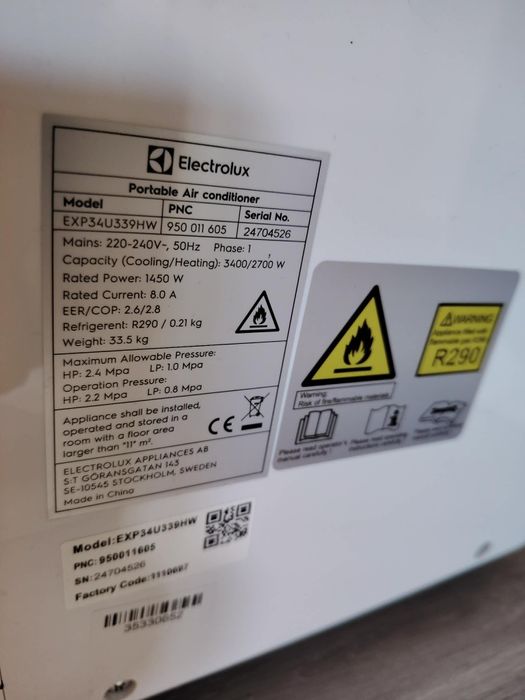 Przenośny klimatyzator Elektrolux