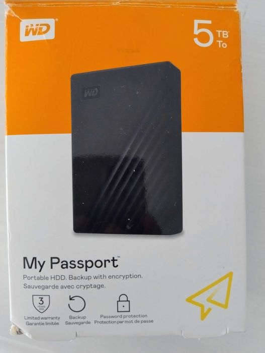 Nowy! Dysk USB Western Diginal WD Passport 5TB 2.5" Gwarancja Produc.!