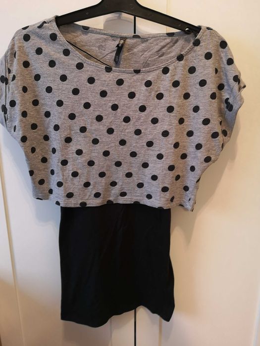 Bershka bluzka z topem w grochy r. 36/S