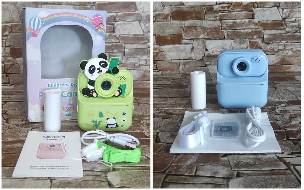 Дитячий фотоапарат PС Panda / Панда / Миттєвий друк / Яскравий дизайн