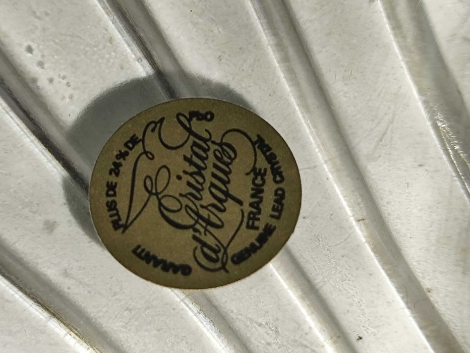 2 Taças de apritivos Cristal d'Arques em forma de leque