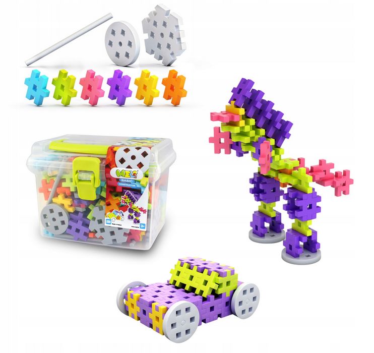 Meli Basic Constructor Box Travel 50075 Wafle Klocki 250 Elementów