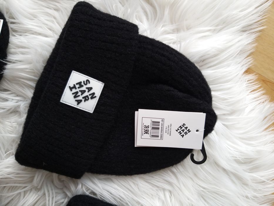 Czapka unisex zimowa 100% wełna kaszmir SanMarina Premium jakość