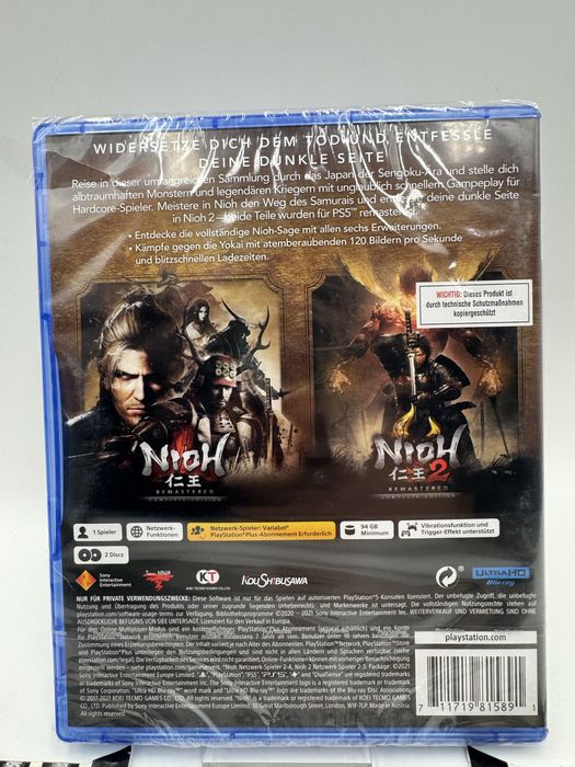 Nowa Nioh Collection 1 + 2 Ps5 Gwarancja