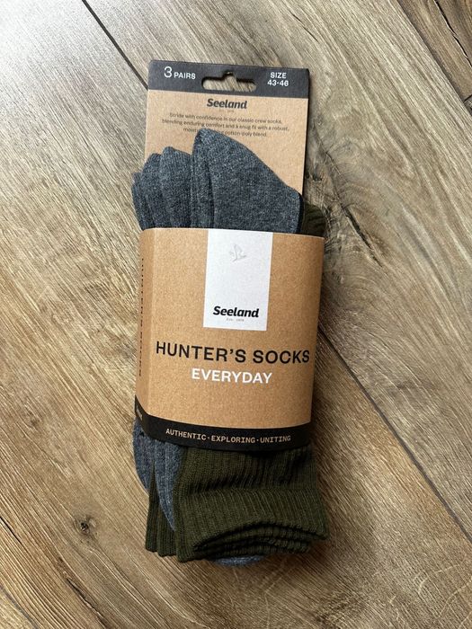 Skarpety Seeland Field Sock- 3pack PINE GREEN/DARK GREY 43-46