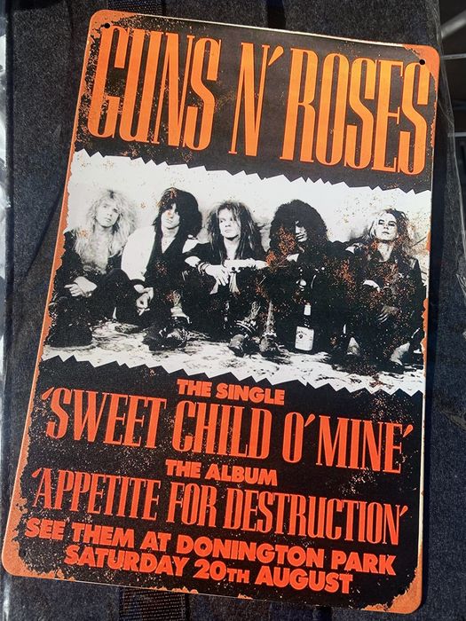 Placa inox Guns N’ Roses - Appetite for Destruction