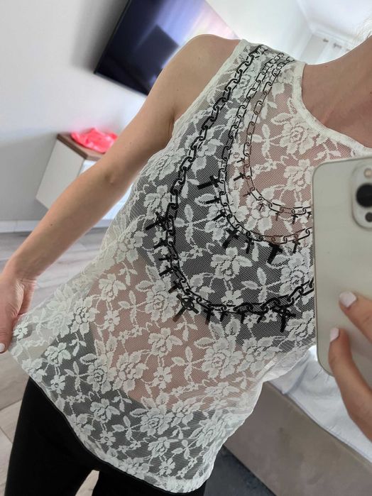 Primark top bluzka koronka XS XXS