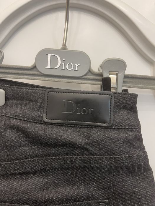 DIOR piękne spodnie z zamkami w nogawkach, czarny jeans