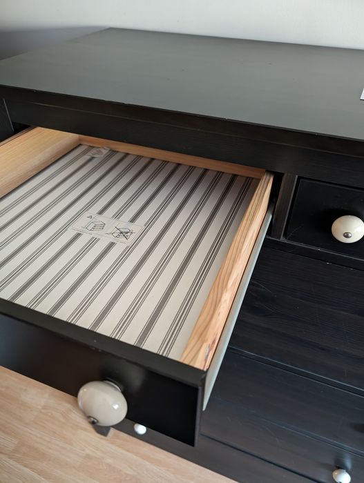 Móvel IKEA Hemnes Preto Cómoda com Gavetas