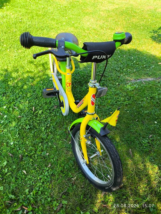 rowerek dziecięcy PUKY 16" żółty stan bardzo dobry