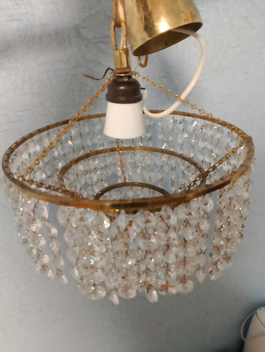 люстра времен ссср хрустальная