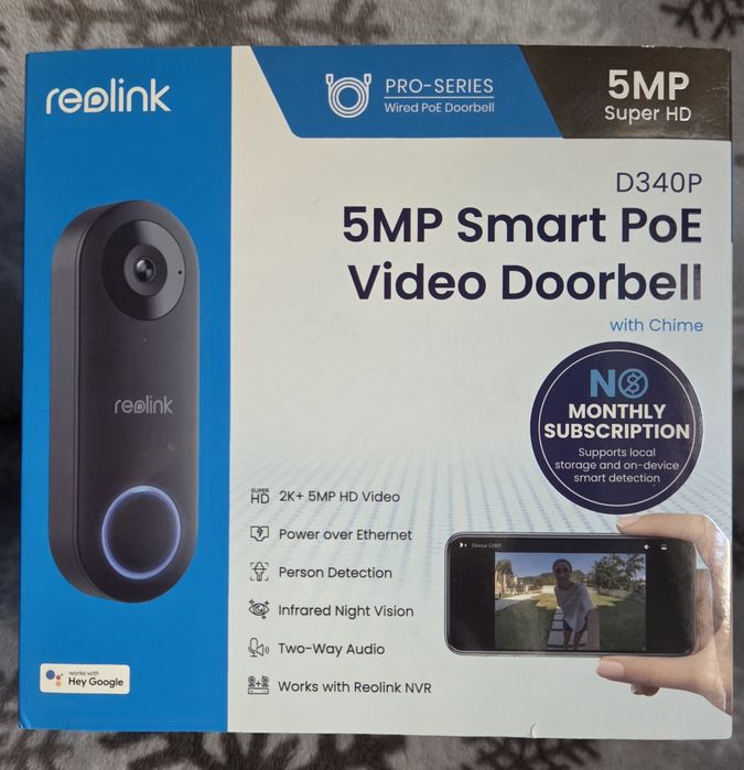 Reolink Wideo Dzwonek D340P POE