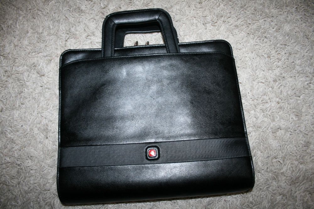 Портфель кожаный деловой, сумка wenger wa-5544-12