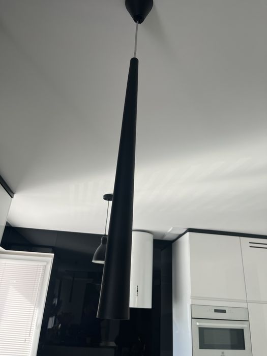 Trzy Lampy wiszące czarne