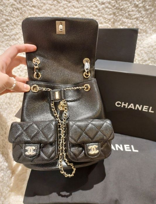 Рюкзак chanel,шкіра