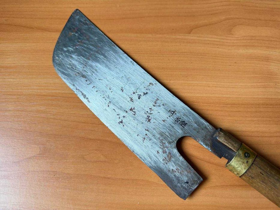 Старый японский нож 豊稔光山 (Hōnen Kōzan) из углеродистой стали