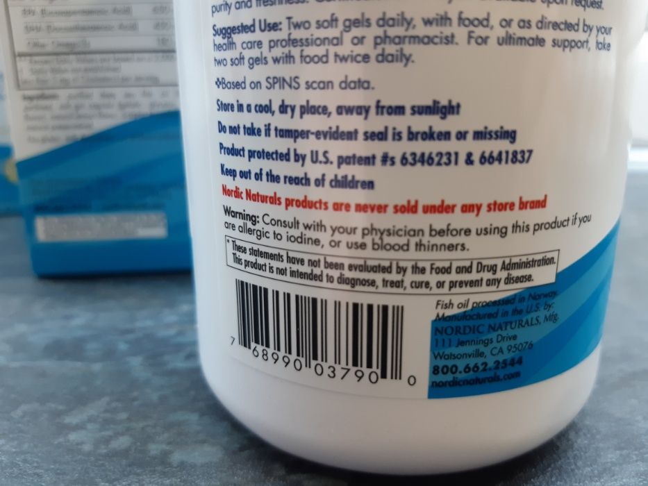 Nordic Naturals, Ultimate Omega-3 (180 капс.), омега-3 триглицериды