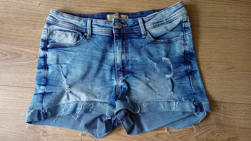 2 pary krótkich spodenek jeansowych rozmiar S dla dziewczyny niebieski
