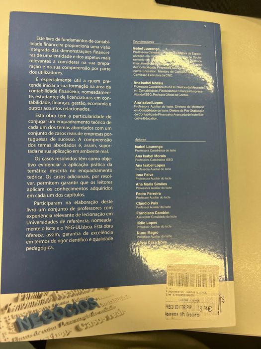 Fundamentos de Contabilidade financeira( Teorias e Casos)