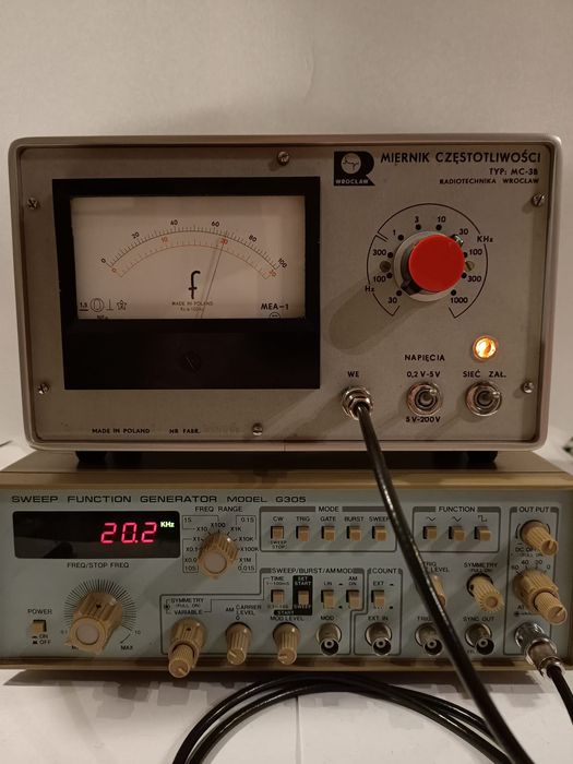 Stary miernik częstotliwości MC-3B.