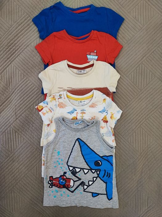 Koszulki t-shirty chłopięce SO CUTE zestaw 5 sztuk rozmiar 86