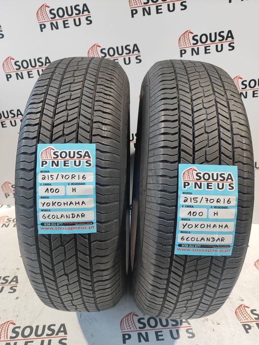 2 pneus semi novos Yokoama 215-70R16- Oferta dos Portes