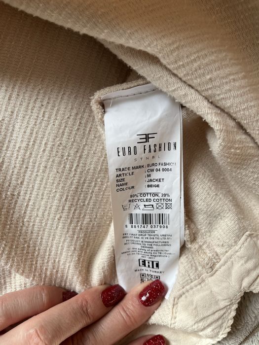 Вельветова рубашка Eurofashion розмір М-L