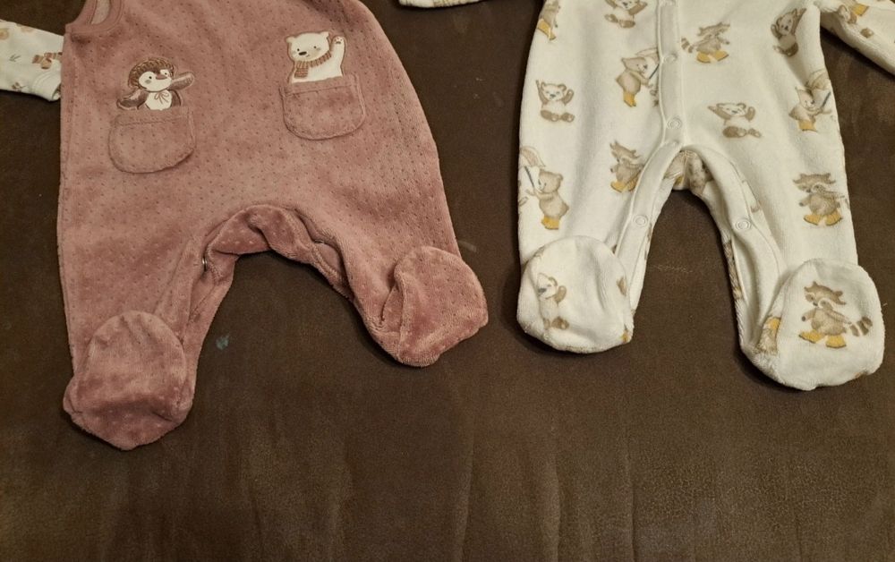 Conjunto babygrow, bodies com jardineiras para 0 meses (50cm)